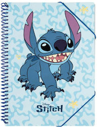 Disney File Folder Transparent with Rubber Band and Elastic Blue Stitch