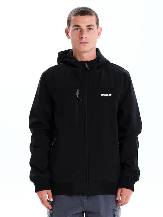 Jacke Bomber Winddicht Schwarz