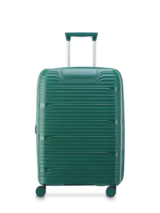 Securitech by Delsey Μεσαία Βαλίτσα Ταξιδίου Dune Green με 4 Ρόδες Ύψους 66εκ.