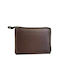 Leather Men's Wallet Cards with RFID Brown