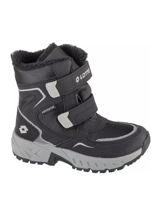 Kinder Wanderschuhe mit Klettverschluss Schwarz ->