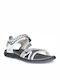 Flache Sandalen für Damen in Gray Farbe
