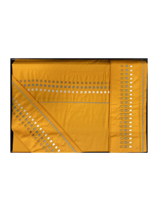 Valentini Bianco Сет Чаршафи 230x260см. Orange 4бр
