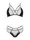 Avanua Lace Underwear Set with Bra & Slip Black