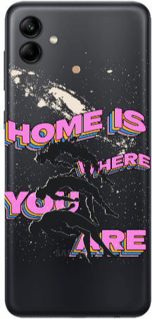 Carcasă Transparentă din Silicon TPU pentru Samsung A04 - Home Is Where