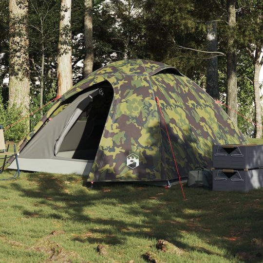 vidaXL Σκηνή Camping Igloo Πράσινη για 3 Άτομα 270x205x125εκ.