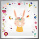 Osterhase Frühling Schaufenster 100x100cm