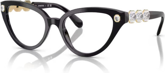 Swarovski Damen Acetat Katzenauge Brillengestelle Schwarz SK2028 1001