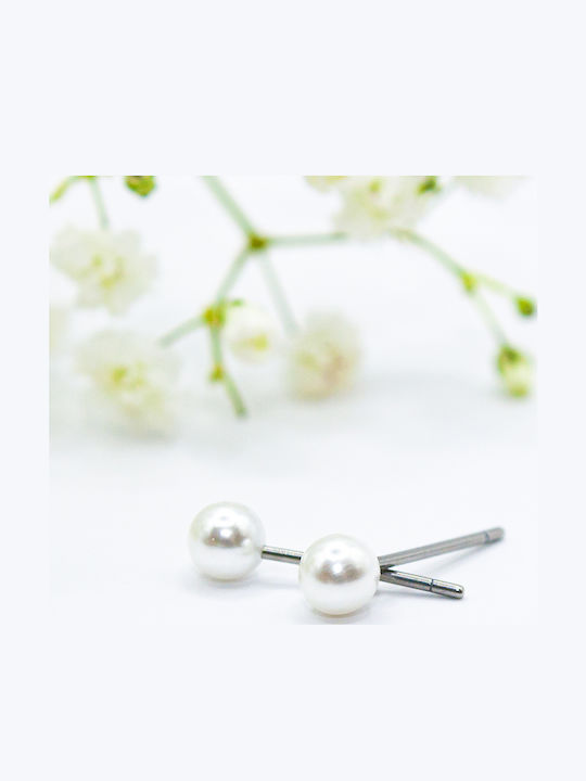 Ear Sense Ohrringe Stecknadelverschluss aus Silber mit Perlen