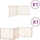 vidaXL Holz Hundeteiler mit 6 Paneelen 480x60cm...