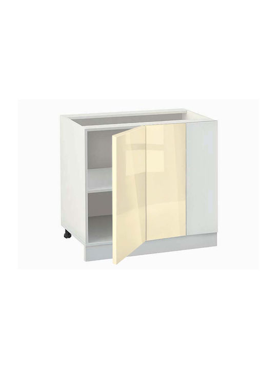 Corner Cabinet Wall Ivory 100x60x82cm