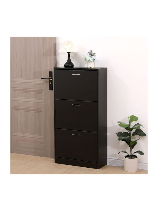Holz Schuhschrank Cynthia 3d 60x24x118cm