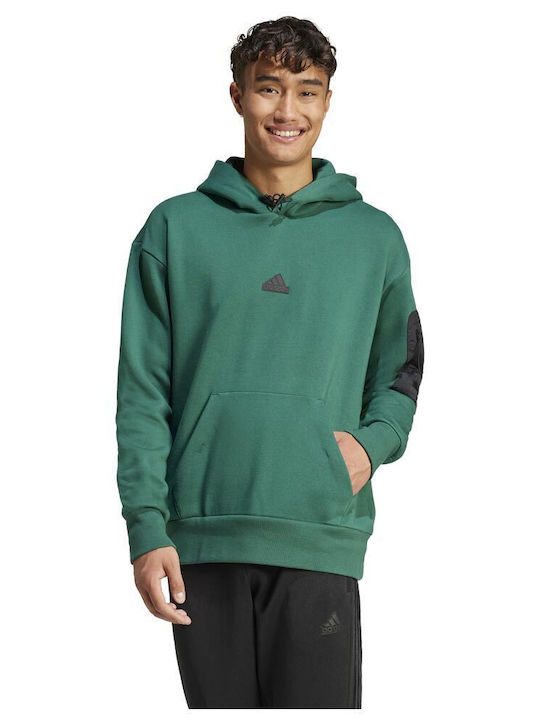 adidas City Escape Fleece Green with Hood