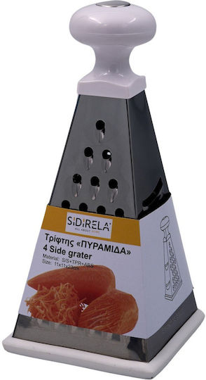 Sidirela Τρίφτης Τυριού από Ανοξείδωτο Ατσάλι White 11x11x23cm