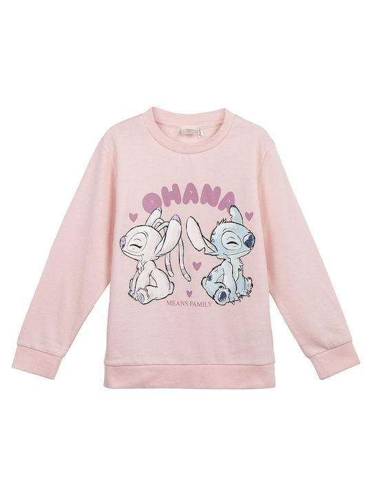 Cerda Kids Sweatshirt Pink Lilo & Stitch