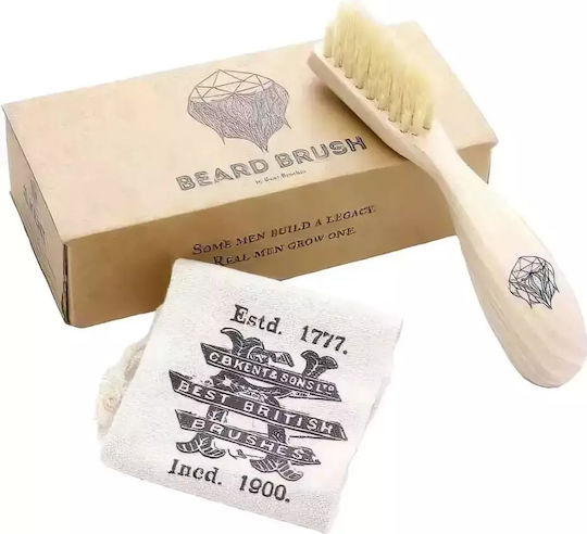 Kent Brushes Wooden Beard Brush for Left-Handers Brd3