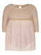 Kinderkleid Langärmeliges Samt Set aus Mantel und Bluse Dusty Pastels