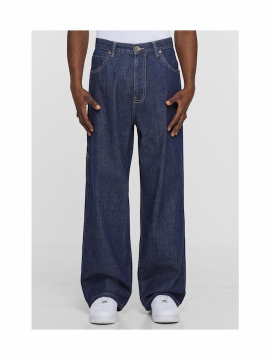 Ανδρικό Παντελόνι Τζιν με Regular Baggy Εφαρμογή Raw Indigo