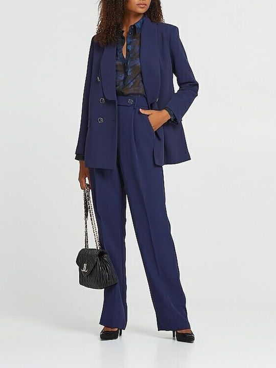 Lynne Women's Double Breasted Blazer Blue