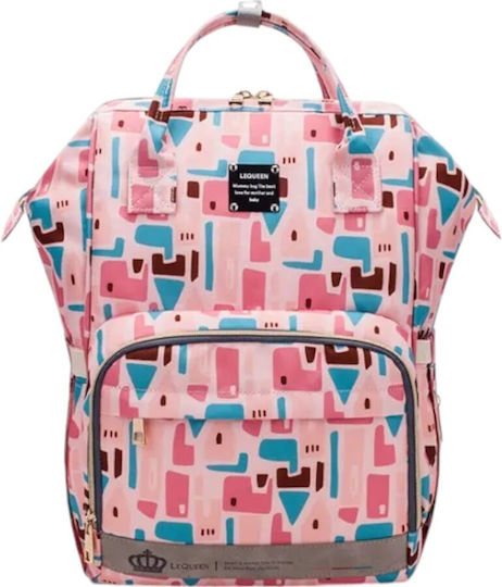 Queen Mother Wickeltasche Rucksack Lequeen Rosa 42x29x17cm