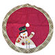 Christmas Tree Skirt ''Snowmen'' Burgundy D106cm.