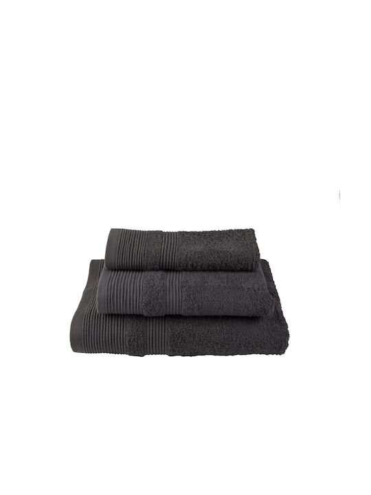 Sidirela Πετσέτα Προσώπου 50x90εκ. Dark Grey Βάρους 550gr/m²