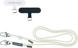 Suport Reglabil pentru Sfoară de Telefon Mobil 6 mm 82-163cm Alb