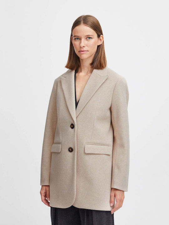 B.Younq Women's Coat Beige