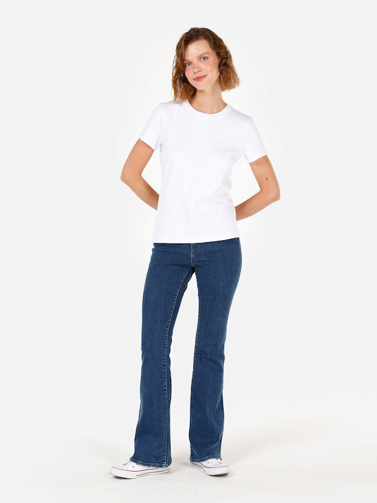 Damen Stoffhose in Schlank Passform Blau