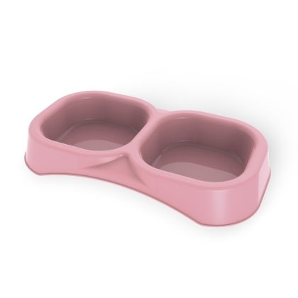 Bama Kunststoff Schalen Futter & Wasser für Hund & Katze in Rosa Farbe