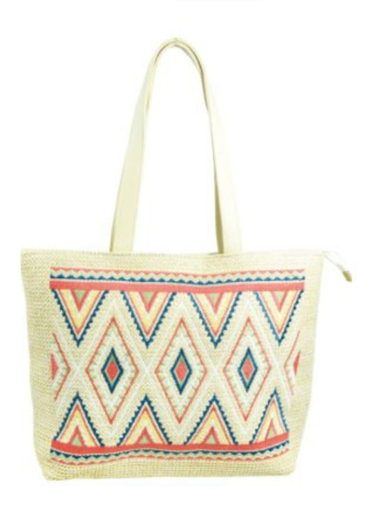 Fabric Beach Bag Multicolour