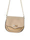 Leder Damentasche Schultertasche Beige
