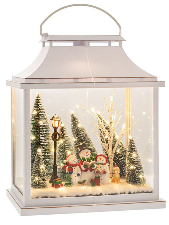 Iliadis Illuminated Christmas Plastic Figure SNowman White Height 36cm