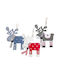 Hanging Reindeer Ornament Wooden 8x11cm
