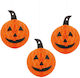 Party Pal Κρεμαστό Διακοσμητικό για Party Halloween σε Πορτοκαλί χρώμα 3τμχ