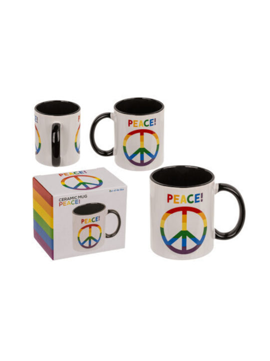 Out Blue Stoneware Mug Peace