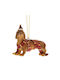 Brown Polyresin Hanging Dog Ornament 8x5x7cm