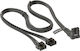 Seasonic Wa2v16881bw Захранващ кабел 2x 8-пинов към 1x 90° 12v-2x6 70 см ATX 3 PCIe 5 600W Черен