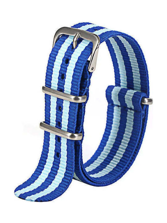 Υφασμάτινο Λουράκι Nato Γαλάζιο 18mm