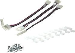 Bleil Lead Verbindungskabel-Set X3 LED-Streifen 8x Silikonklammern Schrauben 15cm