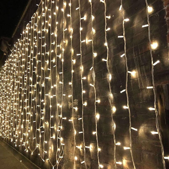 240 Λαμπάκια LED 3μ. x 200εκ. Θερμό Λευκό τύπου Κουρτίνα