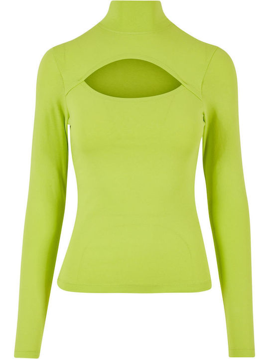 Urban Classics Damen Bluse Baumwolle Langärmeli...