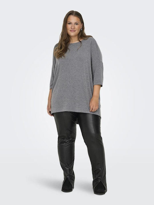 Only Damen Bluse mit 3/4 Ärmel Gray