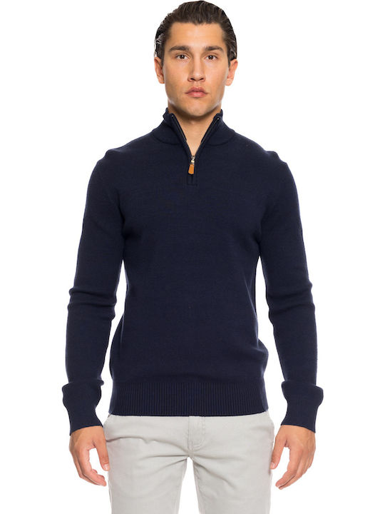 Herrenblusen Langarm Pullover Navy