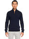 Herrenblusen Langarm Pullover Navy