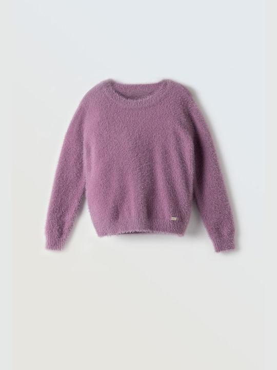 Evita Children's Sweater Long Sleeve Purple