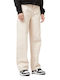 Women's Fabric Trousers Baggy Line Light Sand, Beige