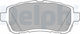 Delphi Σετ Τακάκια Πίσω για Daihatsu Materia Ford Fiesta Subaru Justy