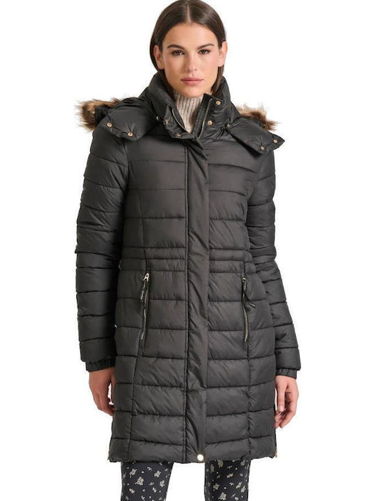 Funky Buddha Women's Long Puffer Jacket for Win...