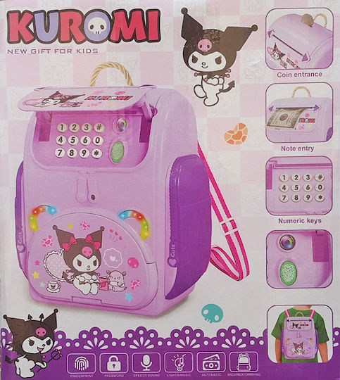 Electronic Money Box Kuromi Security Code ATM Password Code 18 x 12 x 12 cm Plastic ABS Purple OEM